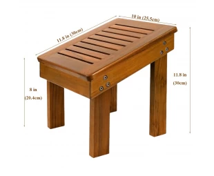Wholesale Wood Shower Foot Stool, Sturdy Shower Foot Rest, Wooden Shower Foot Step for Bathroom