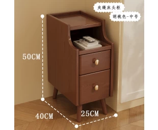 Wholesale solid wood bedside table, bedroom bedside storage cabinet
