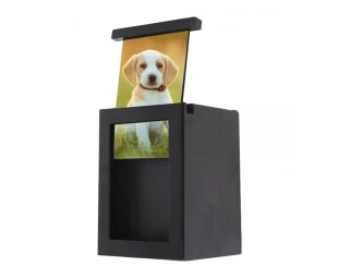 Gandum Memorial Pet Kayu Adat dengan Bingkai Foto - Anjing Anjing Peribadi Urn