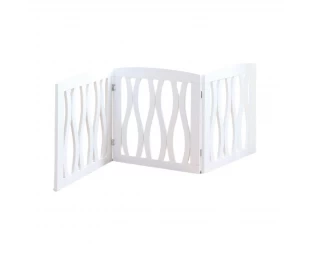 Wholesale Wooden Pet Gate, Foldable and Freestanding, Wooden Pet Fence for Stairs Hallways Doorways