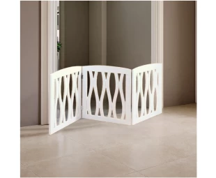 Wholesale Wooden Pet Gate, Foldable and Freestanding, Wooden Pet Fence for Stairs Hallways Doorways