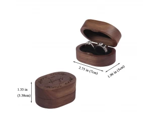 Wholesale Wooden Ring Box Wedding Ring Box for Proposal, Handmade Wooden Ring Storage Box