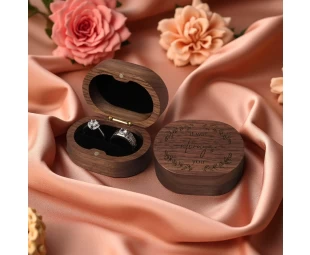 Wholesale Wooden Ring Box Wedding Ring Box for Proposal, Handmade Wooden Ring Storage Box