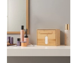 Wholesale Disposable Face Towel Holder Bamboo Storage Box, Multifunctional Storage Box