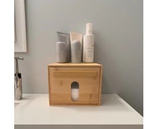 Wholesale Disposable Face Towel Holder Bamboo Storage Box, Multifunctional Storage Box