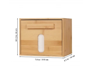 Wholesale Disposable Face Towel Holder Bamboo Storage Box, Multifunctional Storage Box