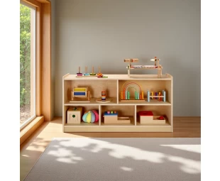 Wholesale Wooden Storage Cabinet, Montessori Bookshelf, Kids Toy Storage Organizer Book Shelf