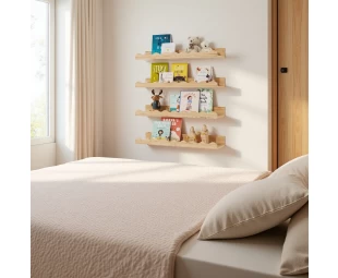 Wholesale Wood Floating Kids' Book Shelves, for Wall Decor and Storage