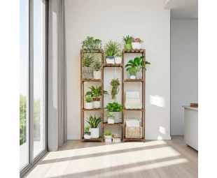 Wholesale Wooden Plant Stand Indoor Outdoor, Large Plant Rack for Multiple Plants