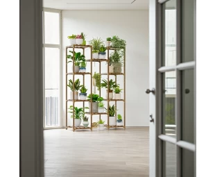 Wholesale Wooden Plant Stand Indoor Outdoor, Large Plant Rack for Multiple Plants