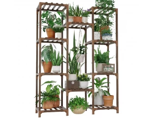 Wholesale Wooden Plant Stand Indoor Outdoor, Large Plant Rack for Multiple Plants