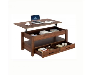 Customed Lift Top Coffee Table with Drawers and Hidden Compartment