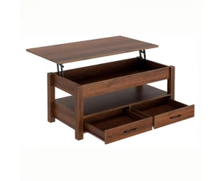 Customed Lift Top Coffee Table with Drawers and Hidden Compartment
