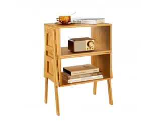 Wholesale Bamboo Stackable Nightstand, Wood Living Room End Tables
