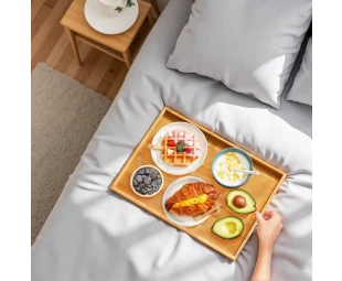 Wholesale Bamboo Tray Table with Foldable Legs, Breakfast Tray for Sofa, Bed
