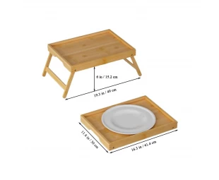 Wholesale Bamboo Tray Table with Foldable Legs, Breakfast Tray for Sofa, Bed