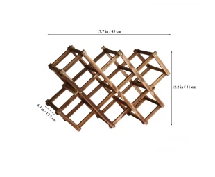 Wholesale Foldable Wooden Wine Rack Organizer Countertop Wine Storage Racks