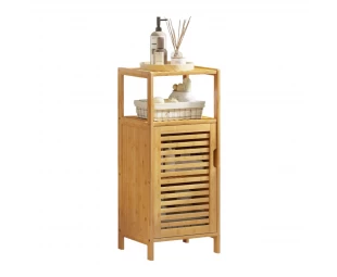 Custom Bamboo Freestanding Bathroom Storage Cabinet, Sofa Side Table for Living Room