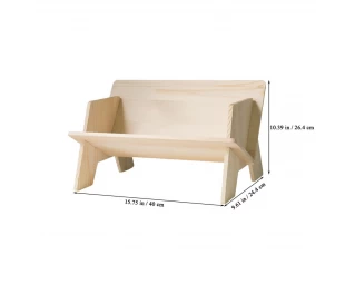 Wholesale Small Wooden Book Rack Desktop Storage Display Organizer Solid Pine Bookshelf