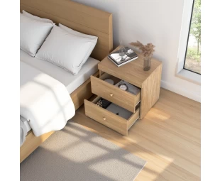 Wholesale Nightstand with Drawers Wood Small Sofa Side Table for Living Room
