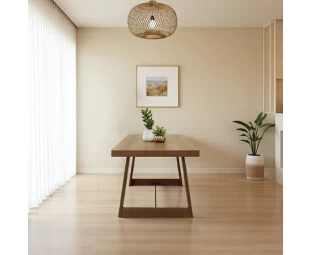 Customized Large Rectangular Solid Wood Rustic Dining Table Household Kitchen Table