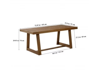 Customized Large Rectangular Solid Wood Rustic Dining Table Household Kitchen Table