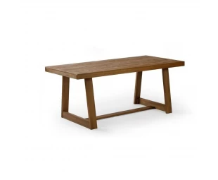 Customized Large Rectangular Solid Wood Rustic Dining Table Household Kitchen Table