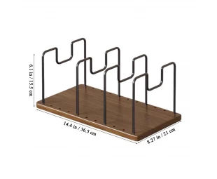 Custom Metal Wood Desktop Organizer Rack Adjustable Bookshelf Magazine Stand