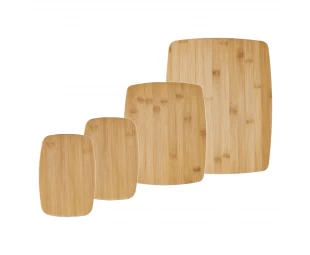 Wholesale 4-Piece Bamboo Cutting Board Assorted Sizes Serving Boards for Cheese Meats Bread