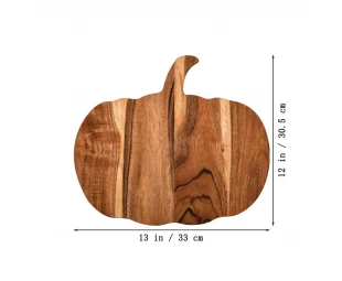 Wholesale Halloween Pumpkin Shaped Wooden Cutting Board Serving Platter with Handle