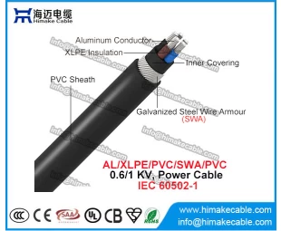 Aluminium-Leiter PVC isoliert Steel Wire armored Kabel 0,6/1KV