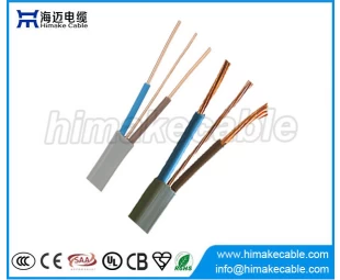 Platte 3-aderige kabel met elektrische kabel en aardingsstandaard BS 6242Y
