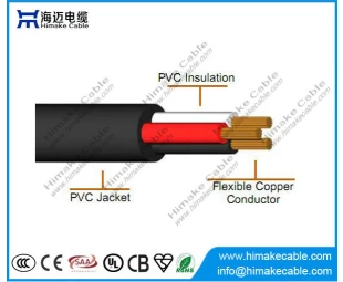 موصل نحاسي مرن معزول PVC وكابل سلك TSJ بسترة PVC 300 فولت