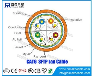 نوعية جيدة كابل SFTP Cat6 قبل الميلاد اجتياز اختبار فلوك المصنوعة في الصين