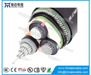 MV aluminum  conductor Steel Wire Armoured Power Cable with voltage 3.6/6KV to 26/35KV