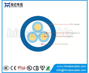 PVC insulated 3 core electrical cable wire manufacturer China 300/500V 450/750V