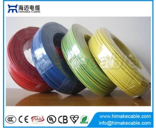 Fábrica de cabos elétricos de fios NYA isolados de PVC, fabricados na China