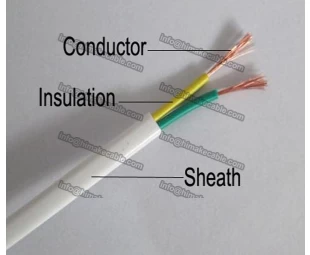 PVC con aislamiento y cubierta plana Cable eléctrico Flexible cable/300/300V 300/500V
