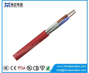 Shielded red fire alarm cable 250V/250V