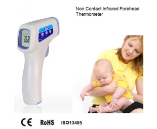 Termômetro da cabeça do bebê não toque