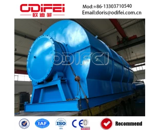 No pollution batch type waste tire pyrolysis oil equipment