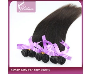 10"-30" Inch Natural Color Straight Human Hair Weft Grade 7A Wholesale Remy Hair Weave Extension