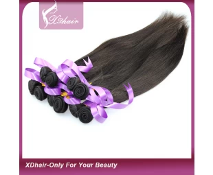10"-30" Inch Natural Color Straight Human Hair Weft Grade 7A Wholesale Remy Hair Weave Extension