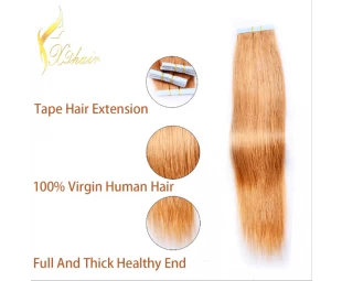 100% Unprocessed Virgin Hair Grade 5A Tape Hair Extensions European Remy