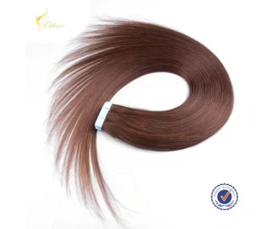 100% human hair indian remy tape hair extensions wholesale price Wine red straight hair
