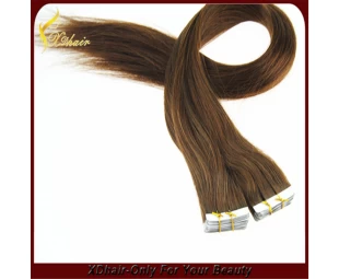 100%human virgin hair wholesale price 4X0.8 OR 4X1CM, 40pcs per pack, 100g/pack double remy tape hair extensions