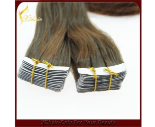 100% menschliches reines Haar Großhandelspreis 4X0.8 OR 4X1CM, 40pcs pro Satz, 100g / pack Doppel Tressen Tape Haarverlängerungen