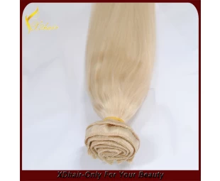人間の髪の毛の拡張に100％の未処理安いバージンクリップ