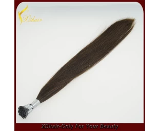 100% unprocessed virgin remy hair I tip hair extension factory wholesale pre-bonded hair