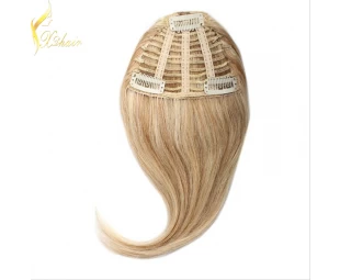 100% virgin remy human hair extensions clip in bangs hair Can be trimmed